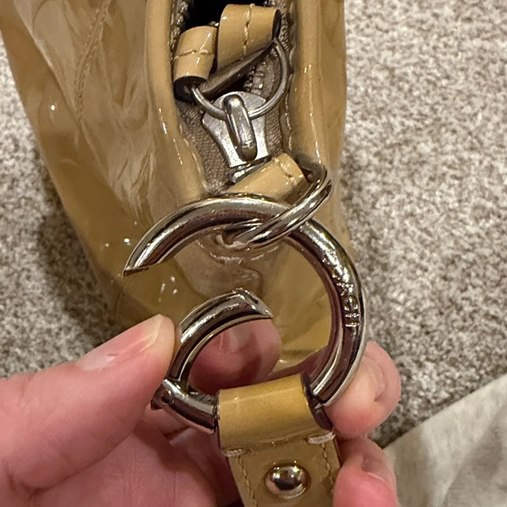 Coach Yellow Patent Signature Shoulder Bag - Picture 9 of 9